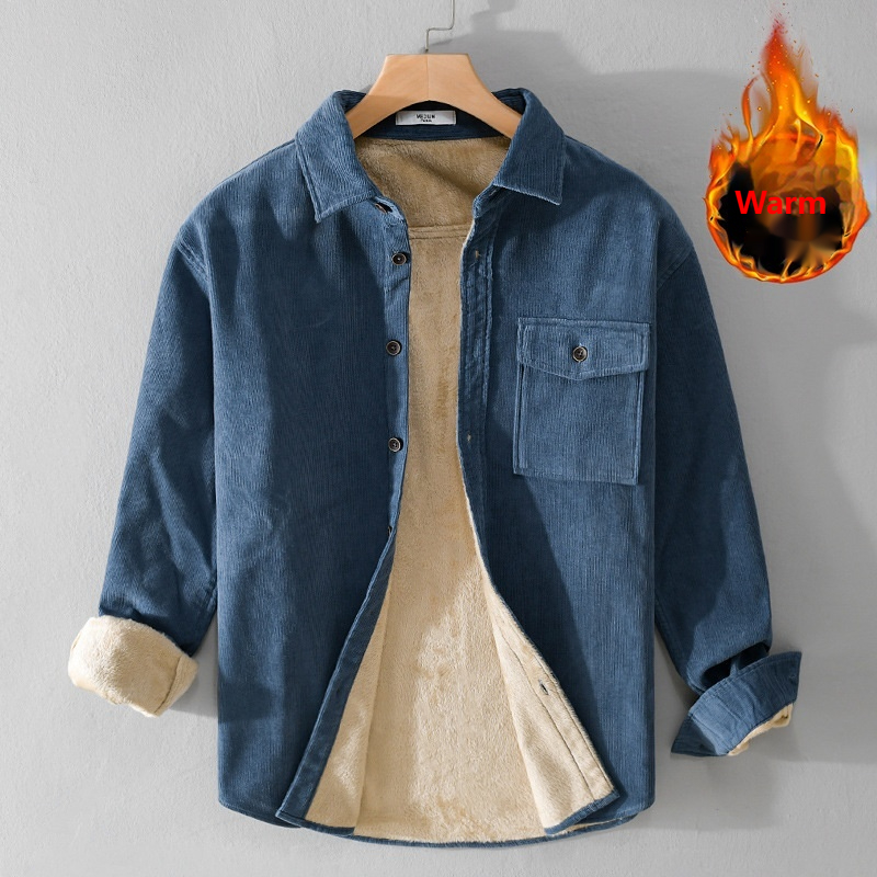 Flannel Shirt Lined - Giacca da camicia in velluto a