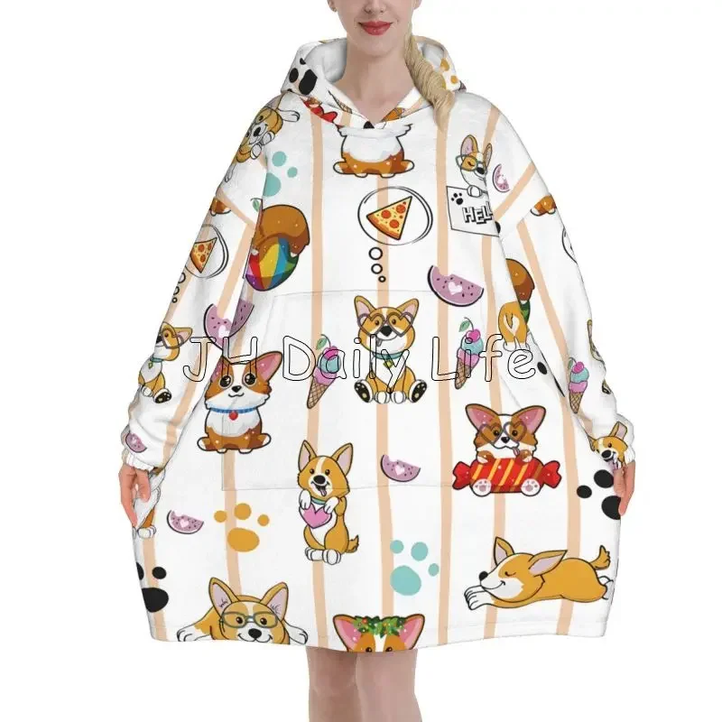 Sherpa Hoodie Fleece - Coperta con cappuccio indossabile per cani