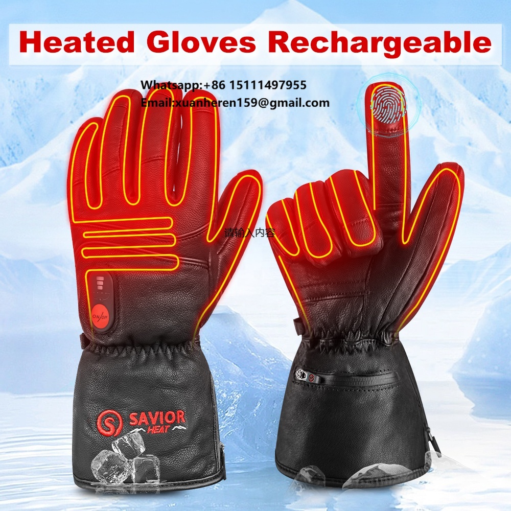 Hand Warmer Electric - Guanti Riscaldati in Pelle per Uomo