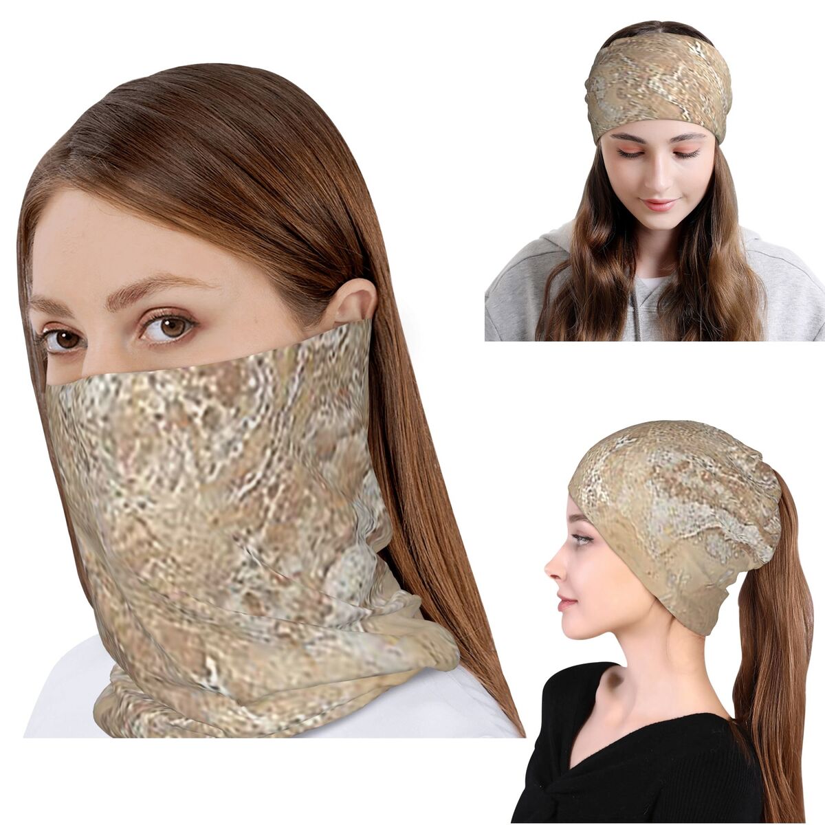 Knit Beanie Hat Warm - Scaldacollo/Maschera/Foulard/Sciarpa/Berretto da Ciclismo per Adulti, in