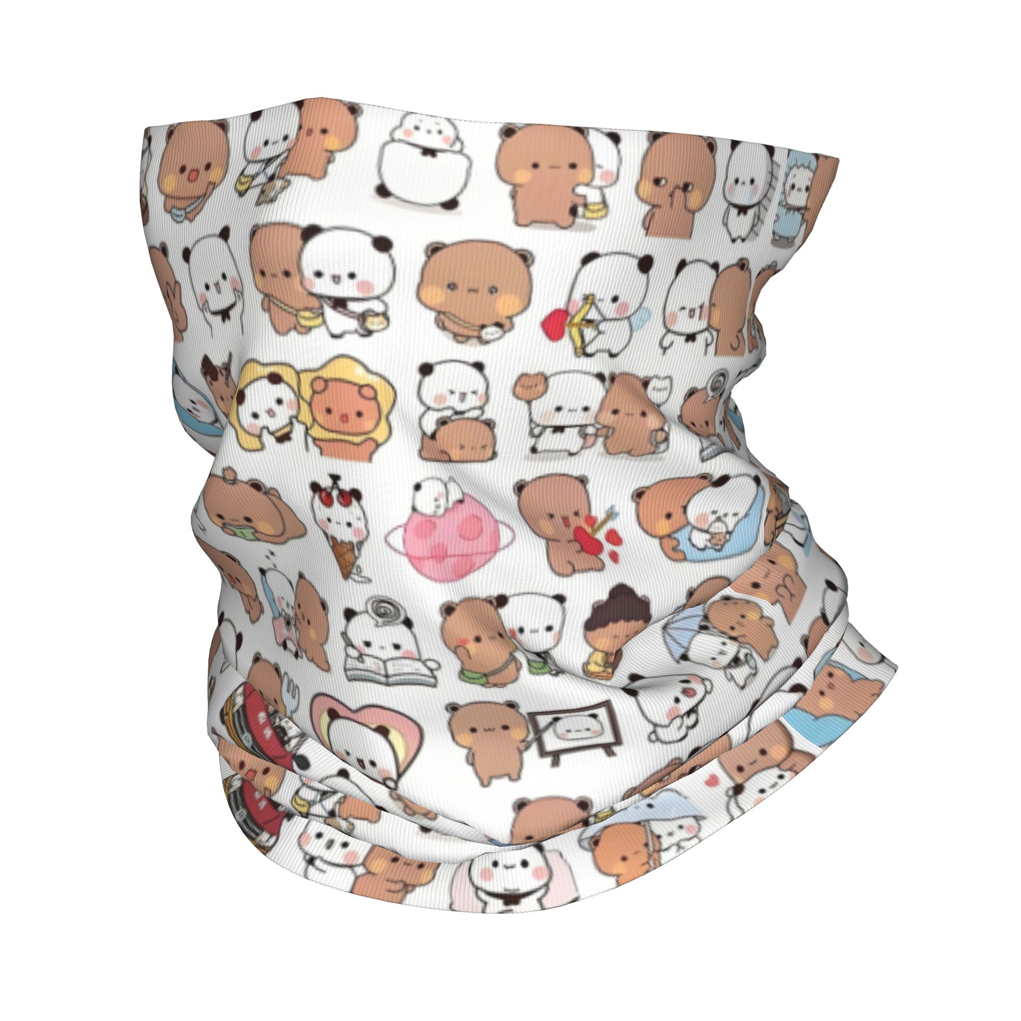 Neck Gaiter Fleece - Orso personalizzato Cartoon Pesca e Goma