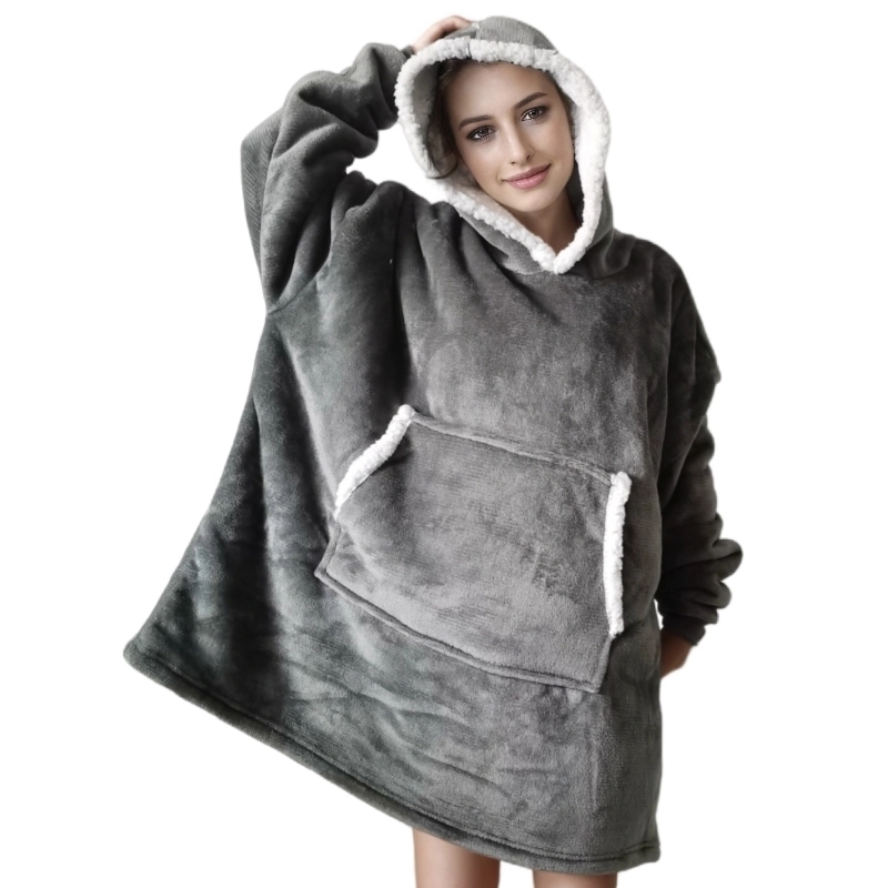 Sherpa Hoodie Fleece - Indossabile per adulti super morbida flanella