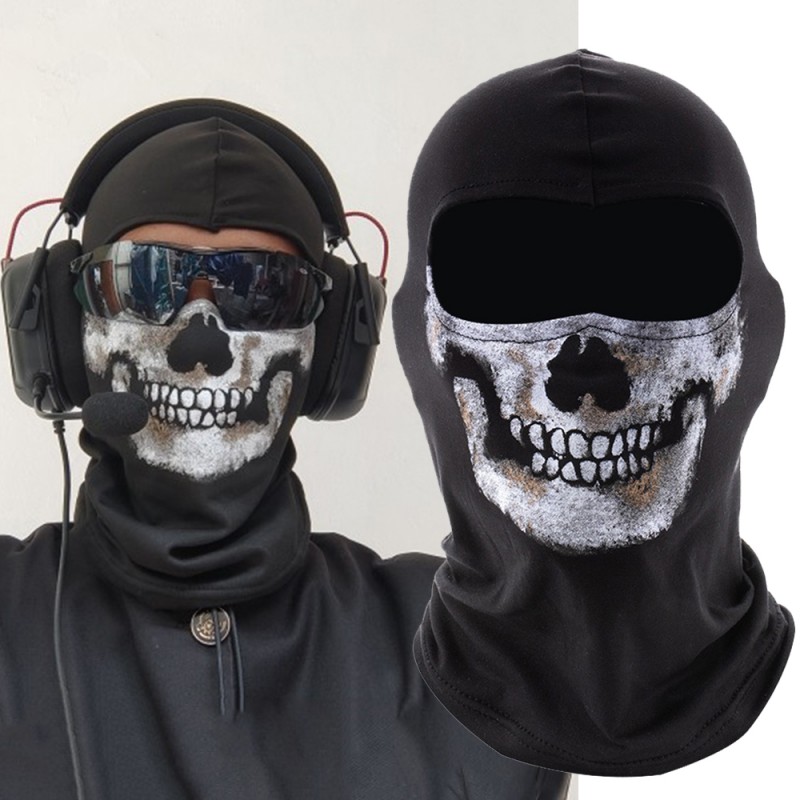 Balaclava Ski Mask - Gioco COD Ghost Skull Cosplay spaventoso