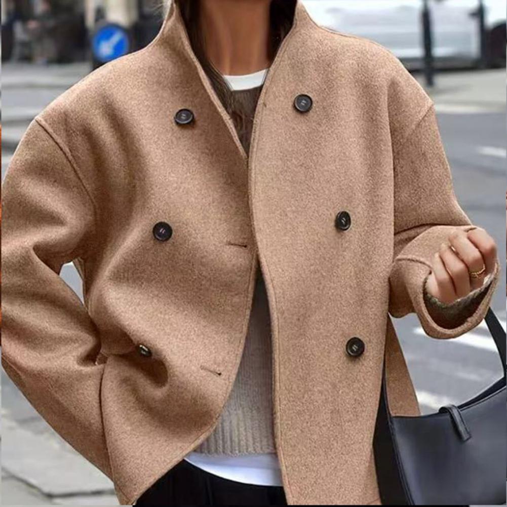 Wool Coat Peacoat - Cappotto da Donna Invernale Corto in