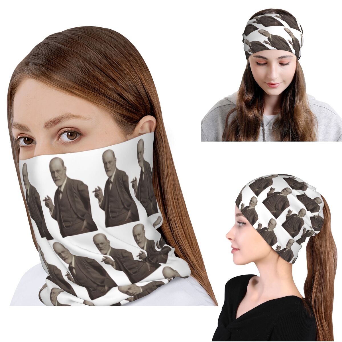 Knit Beanie Hat Warm - Bandana rosa cipria Freud With Cigar,