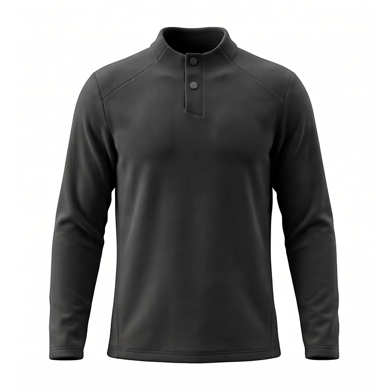 Flannel Shirt Lined - Maglia Henley da uomo foderata in