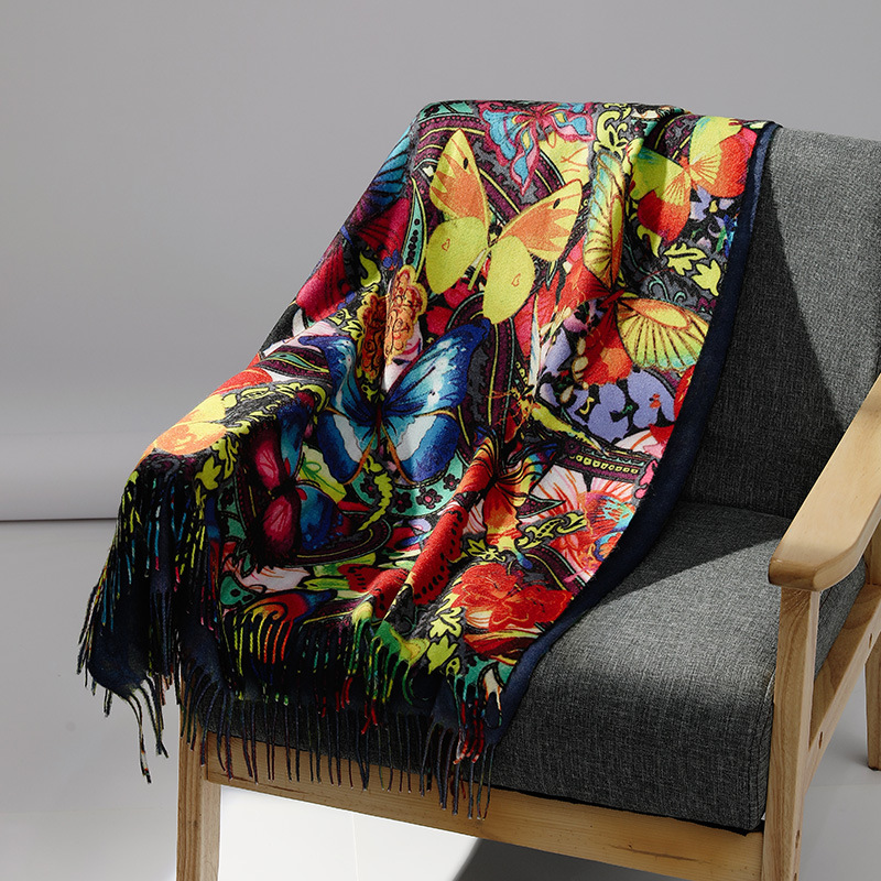 Cashmere Pashmina Wrap - Sciarpa di cashmere pittura a olio