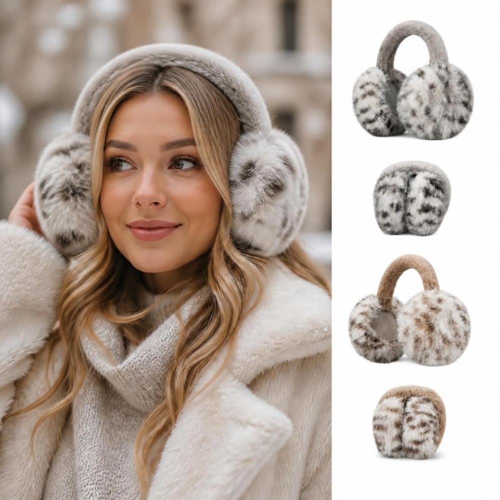 Earmuffs Foldable - Paraorecchie in Finta Pelliccia Antivento, Morbidi