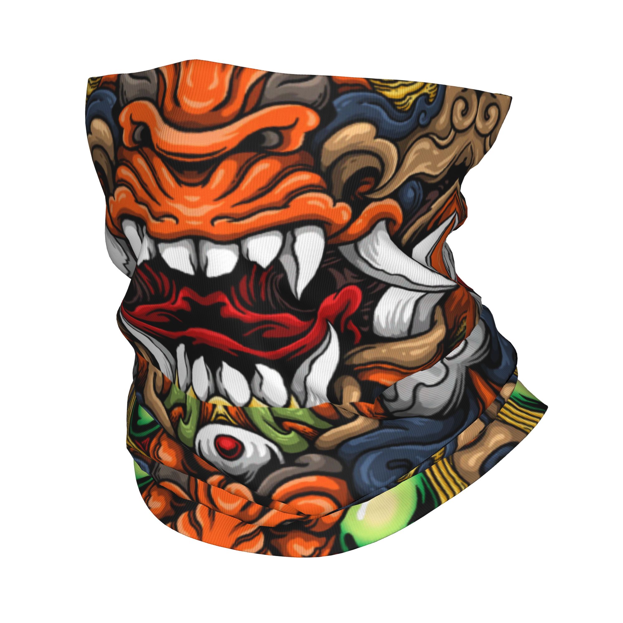 Neck Gaiter Fleece - Personalizzato Samurai Demone Oni Inverno Fascia