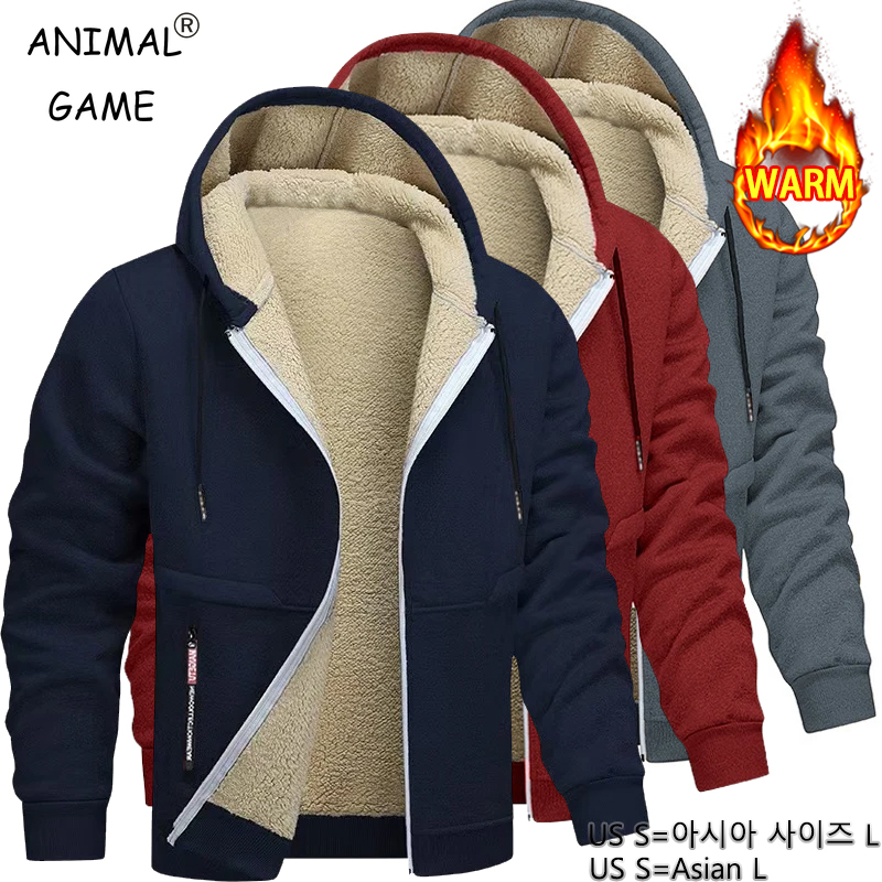 Animal Game Uomo Casual con ca - Sherpa Hoodie Fleece recensione e prezzo