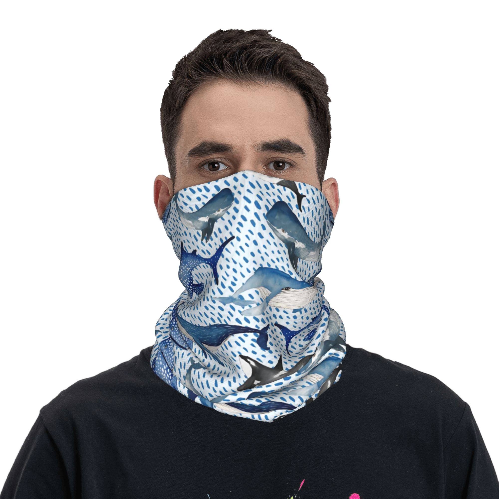 Personalizzato Blu Acquerello  - Neck Gaiter Fleece recensione e prezzo