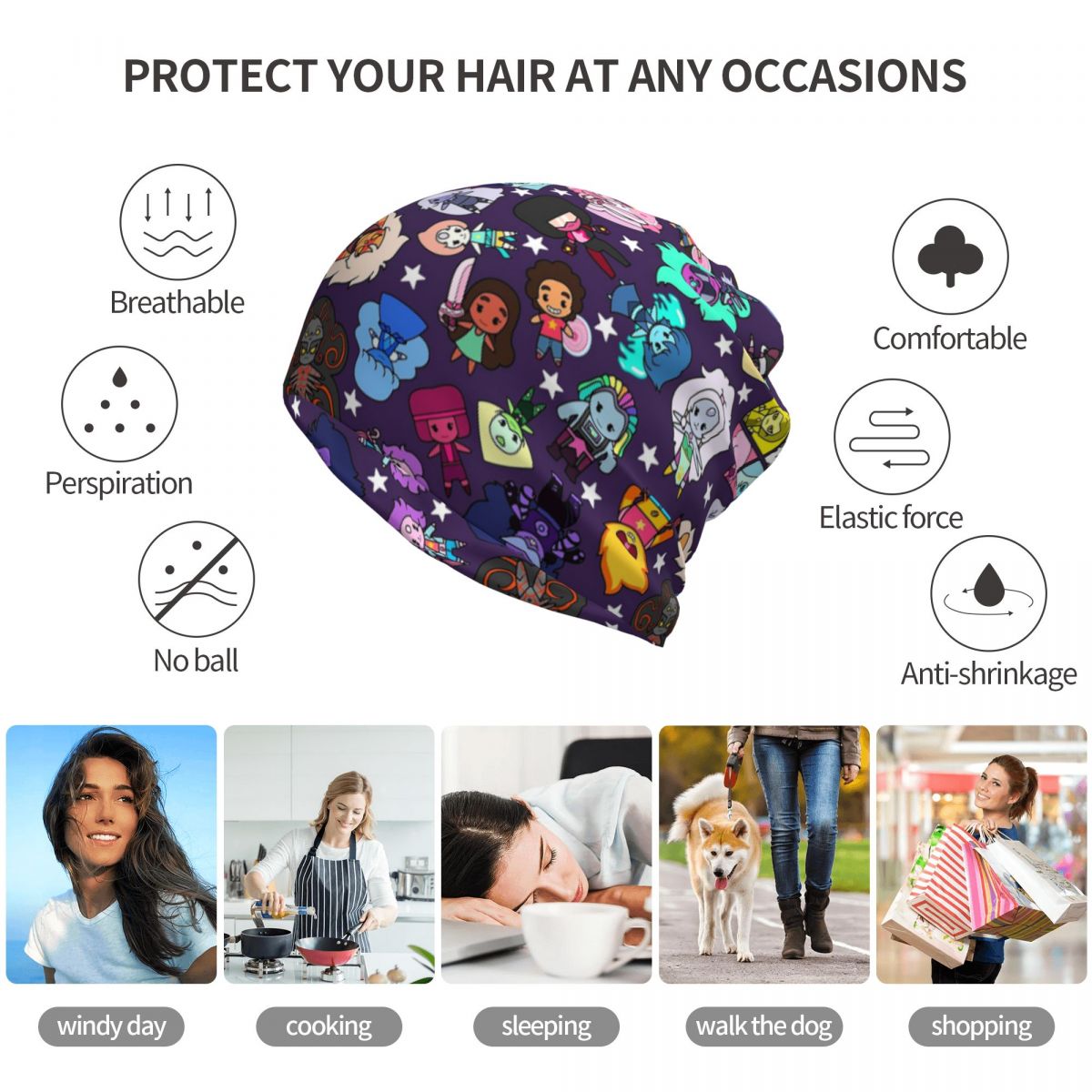Crystal Gems Steven Universe B - Knit Beanie Hat Warm recensione e prezzo