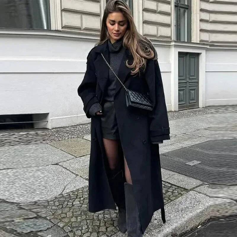 Elegante Cappotto Lungo Grigio - Wool Coat Peacoat recensione e prezzo