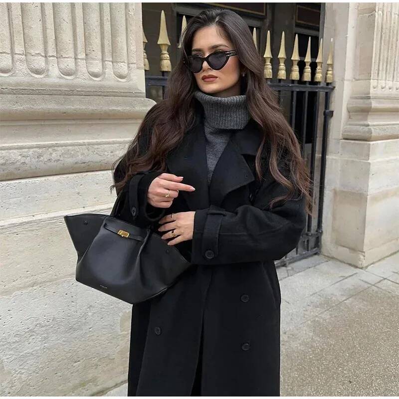 Elegante Cappotto Lungo Grigio - Wool Coat Peacoat recensione e prezzo